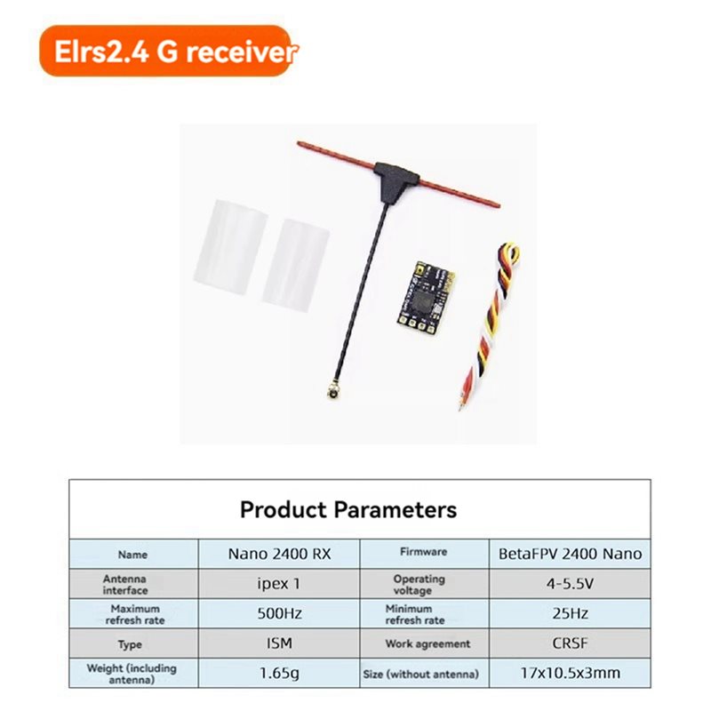 Receptor ABXE-5X ELRS 2.4Ghz N - Antenna 2.4Ghz avaliação e preço