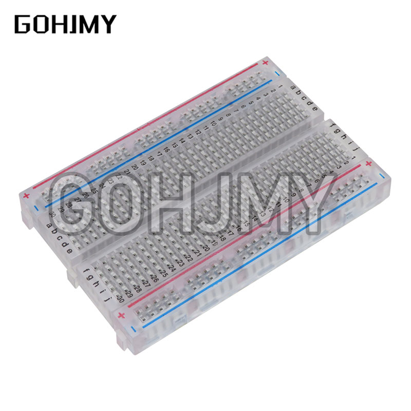 Mini placa transparente do pão - Breadboard 400 Point avaliação e preço