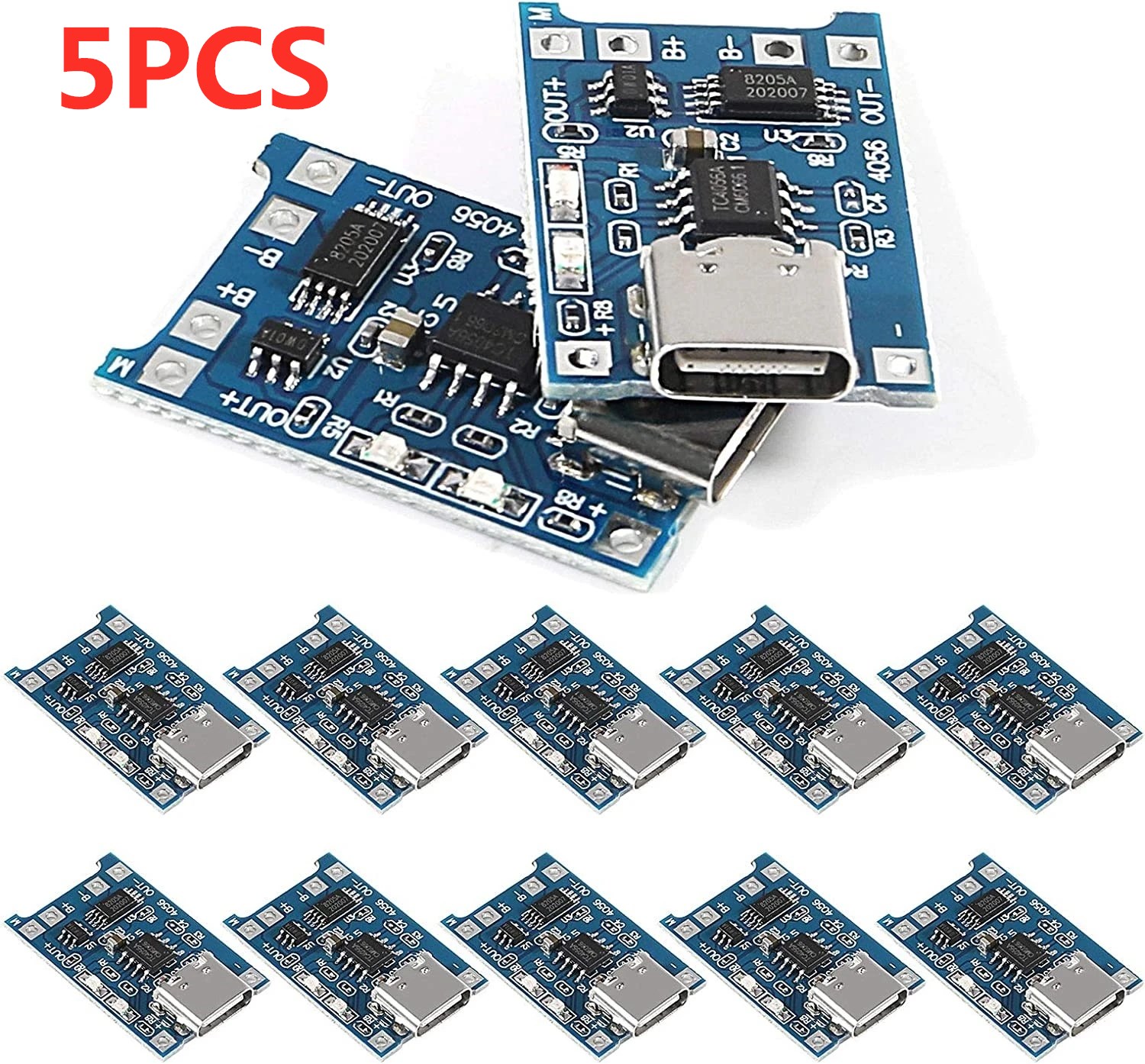 2/5pc tipo-c micro mini 5v1a 1 - Li Ion Charger Module avaliação e preço